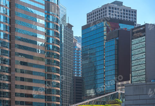 Preview: Hong Kong Commercial Building Close Up