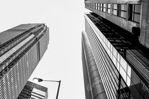 Preview: Commercial Building In Hong Kong With B&W Color