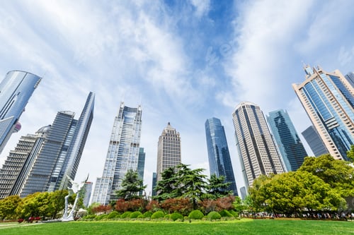 Preview: Greenbelt Park In Lujiazui Financial Center, Shanghai, China