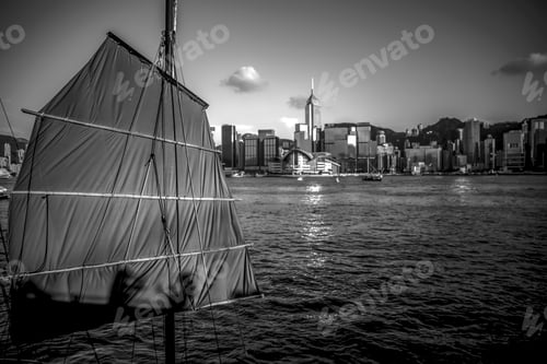 Preview: Hong Kong Harbor View With B&W Color