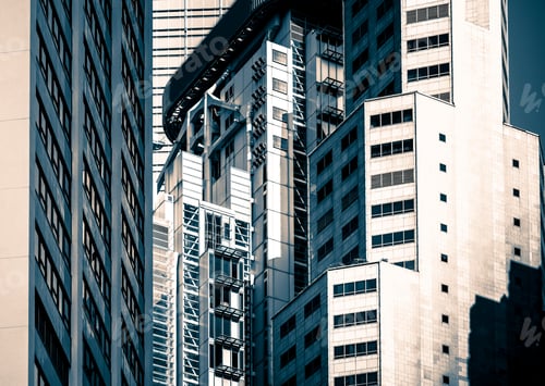 Preview: Modern Office Building Close Up In Sunlight