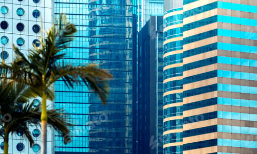 Preview: Office Building Closeup And Tree, Business Concept