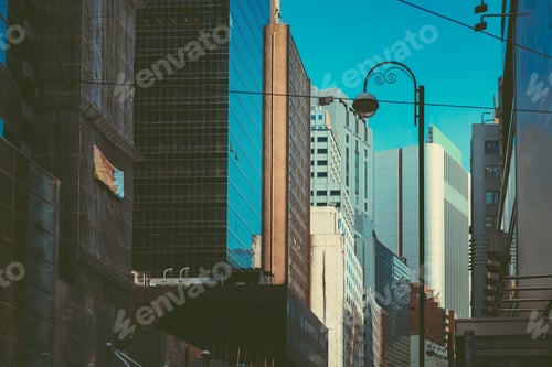 Preview: Bottom Up View Of Modern Office Building In Hong Kong