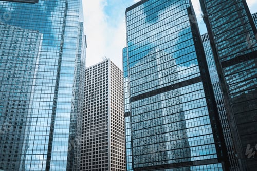 Preview: Hong Kong Commercial Building Close Up