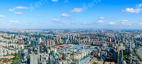 Preview: Aerial View Of Shanghai Skyline,China.