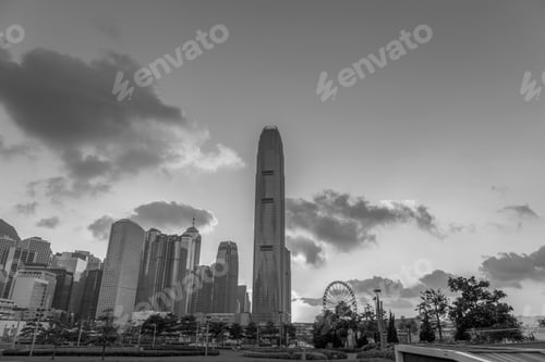Preview: Hong Kong Harbour View With B&W Color