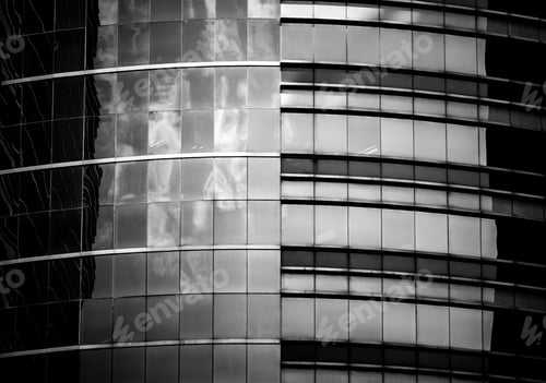Preview: Windows Of Business Building With B&W Color