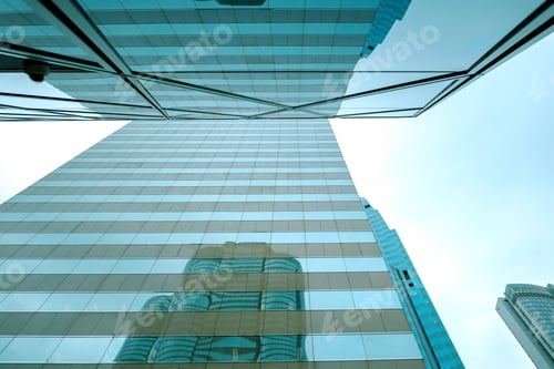 Preview: Reflections Of Modern Commercial Buildings On Glasses