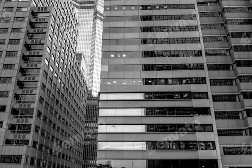Preview: Commercial Building In Hong Kong With B&W Color