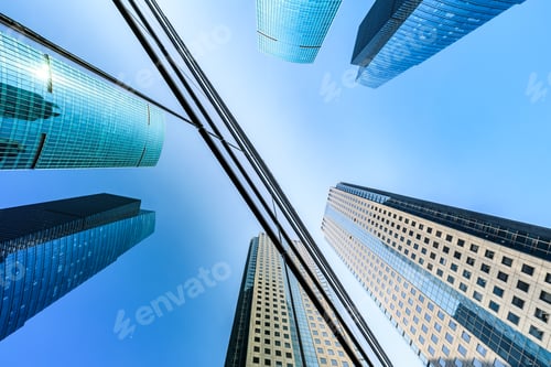 Preview: Low Angle View Of Skyscrapers In Shanghai,China