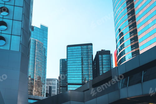 Preview: Modern Office Building Close Up In Hong Kong