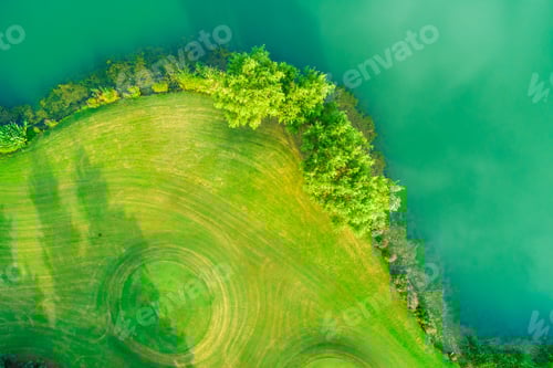 Preview: Aerial View Of Golf Course And Water