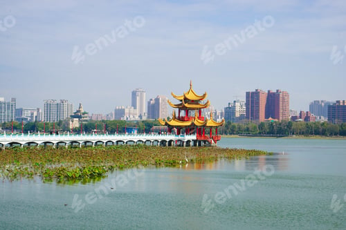 Preview: Dragon And Tiger Pagodas At Lotus Pond, Kaohsiung, Taiwan