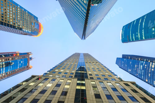 Preview: Business District With Modern Skyscrapers In Shanghai