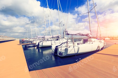 Preview: Sailboat Moored In The Harbor