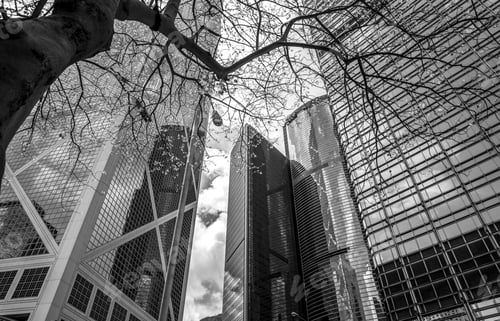 Preview: Commercial Building In Hong Kong With B&W Color