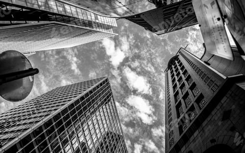 Preview: Business Building In Hong Kong With B&W Color