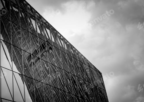 Preview: Windows Of Business Building With B&W Color