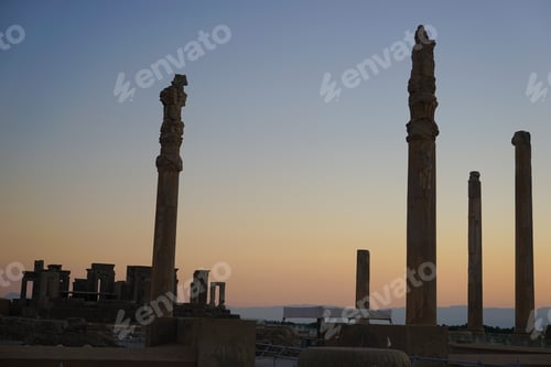 Preview: Sunset At Persepolis, Whose Magnificent Ruins Rest At The Foot Of Kuh-E Rahmat (Mountain Of Mercy)
