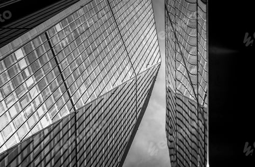 Preview: Modern Office Building Close Up With B&W Color