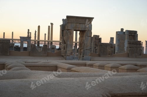 Preview: Sunset At Persepolis, Whose Magnificent Ruins Rest At The Foot Of Kuh-E Rahmat (Mountain Of Mercy)