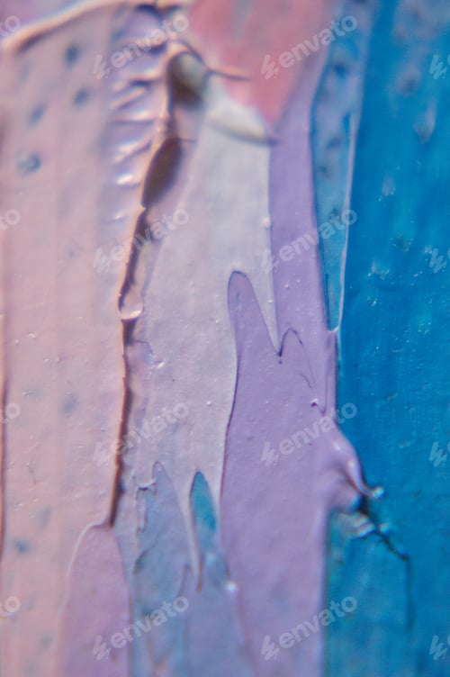 Preview: Fragment. Multicolored Texture Painting. Abstract Art Background. Oil On Canvas. Rough Brushstrokes
