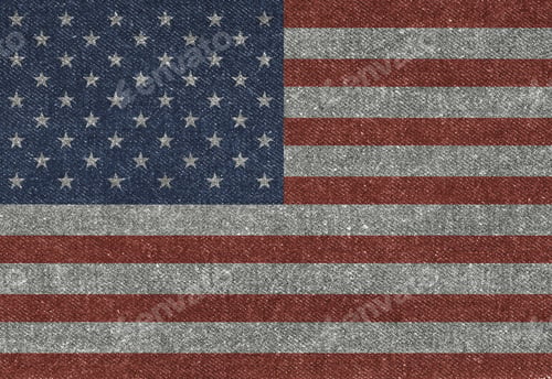 Preview: Usa Flag On Jeans Background