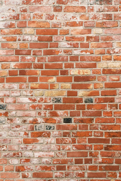 Preview: Red Brick Wall Background. Grunge Wall Texture