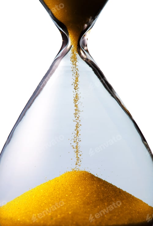 Preview: Hourglass Closeup Shot (Isolated - White Background)