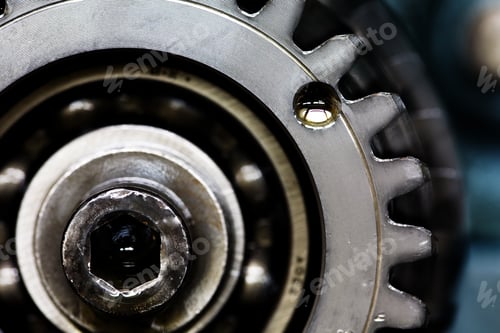 Preview: Close Up View Of Gears From Mechanism