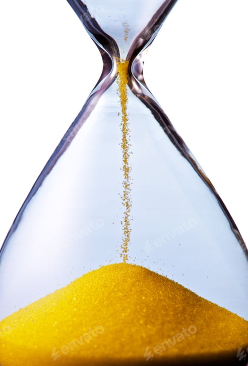 Preview: Hourglass Closeup Shot (Isolated - White Background)