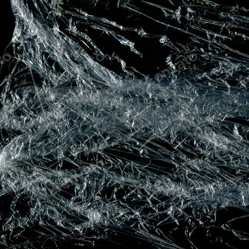 Preview: Transparent Plastic Wrap On The Black Background. Plastic Bag Texture. Reusable Trash And Waste.
