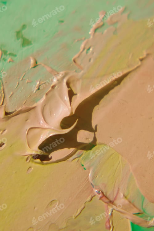 Preview: Fragment Of Multicolored Texture Painting. Abstract Art Background. Oil On Canvas. Rough