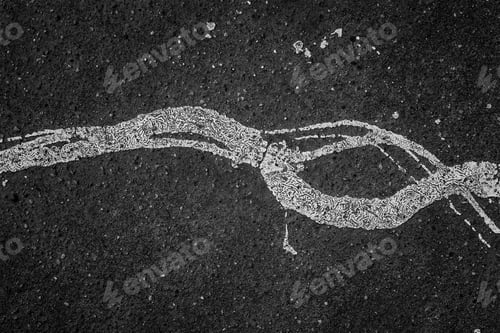 Preview: Paint On Asphalt. Abstract Background