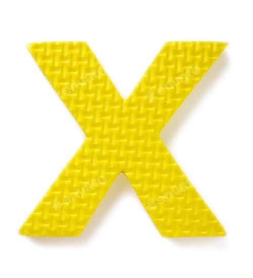 Preview: Letter X Isolated On The White Background