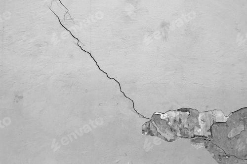 Preview: Crack On Grey Wall. Grunge Texture Background