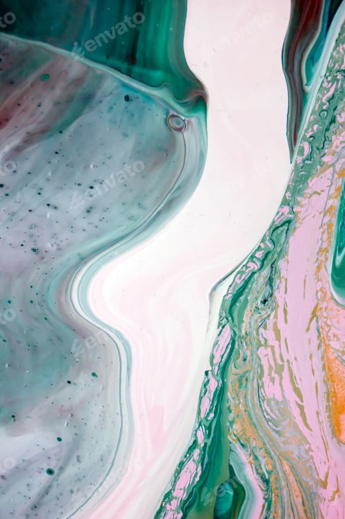 Preview: Acrylic, Paint, Abstract. Closeup Of The Painting. Colorful Abstract Painting Background