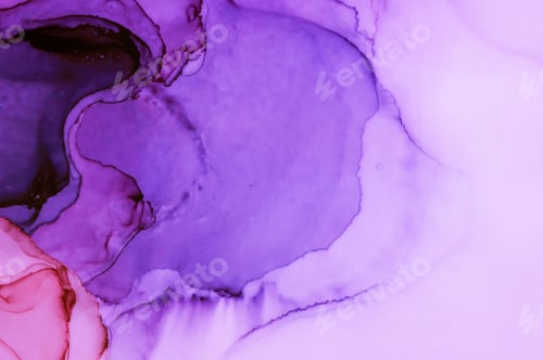 Preview: Purple Abstract Background with Fluid Acrylic Texture