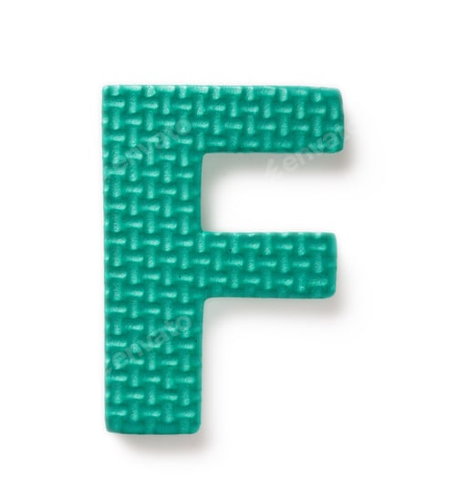 Preview: Letter F Isolated On The White Background