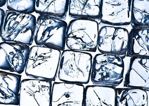 Preview: Close Up View Of Some Ice Pieces On White