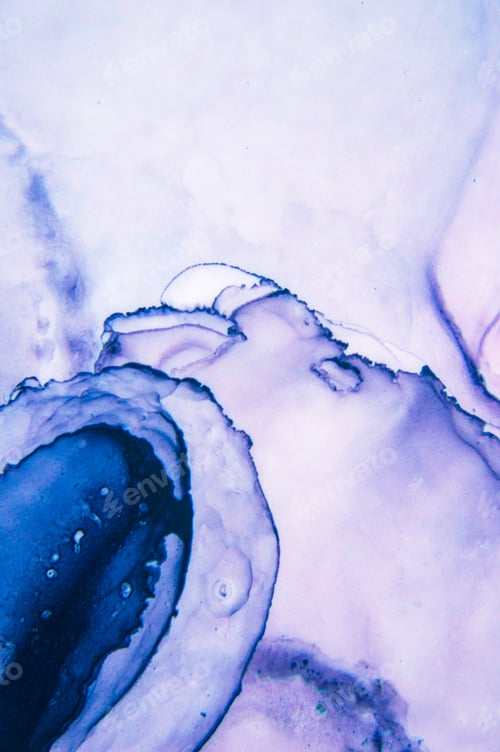 Preview: Abstract Art Background with Purple and Blue Ink