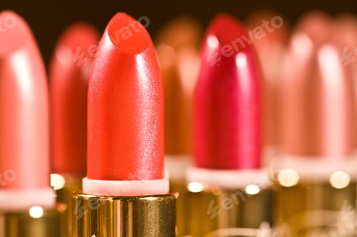 Preview: Close-Up Of A Lipstick Against A Color Background