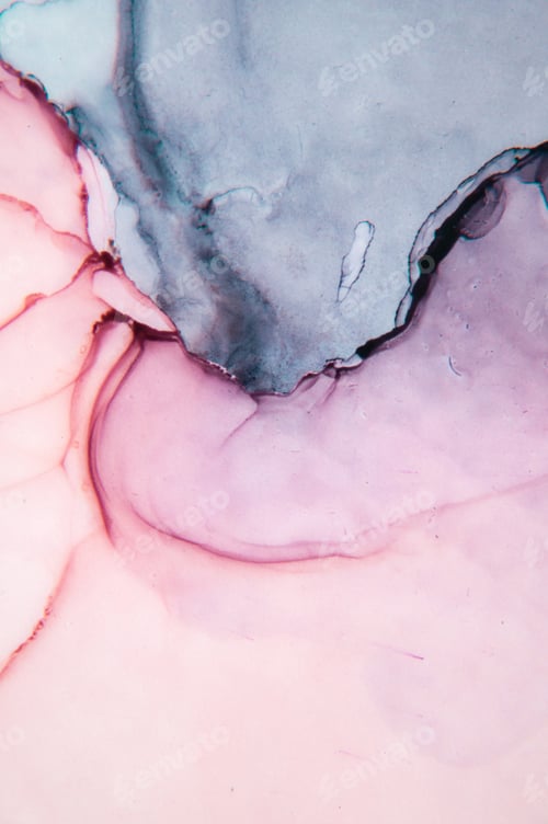 Preview: Abstract Pink and Blue Ink Swirls Background