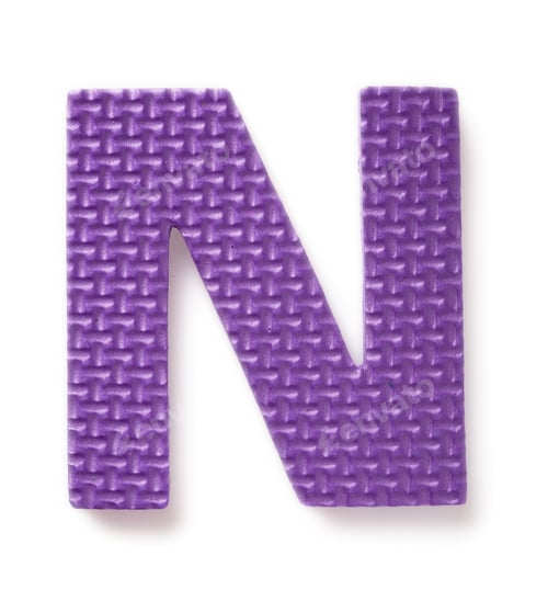 Preview: Letter N Isolated On The White Background