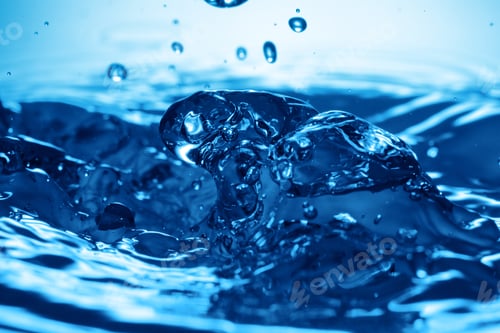 Preview: The Abstract Blue Water Splash Background