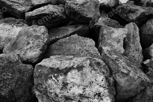 Preview: Heap Of Stones. Concrete Texture. Background