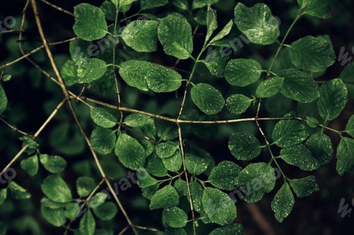 Preview: Branch Of A Bush. Green Leaves