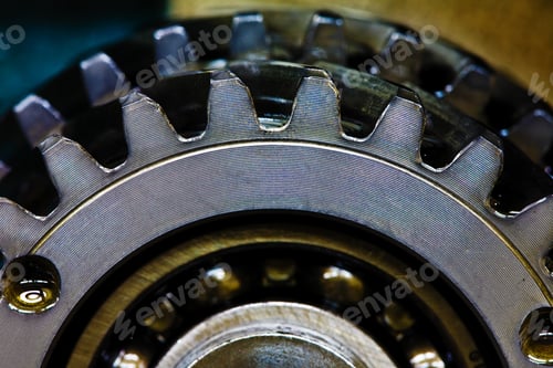 Preview: Close Up View Of Gears From Mechanism