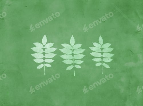 Preview: Leaves On Green Background