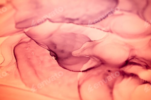 Preview: Ink, Paint, Abstract. Closeup Of The Painting. Colorful Abstract Painting Background